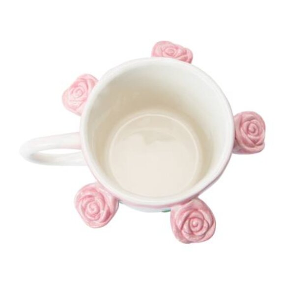 Pop Out Rose 16oz Ceramic Mug – Floral Coffee Tea Cup Cute Gift Idea - Picture 3 of 3